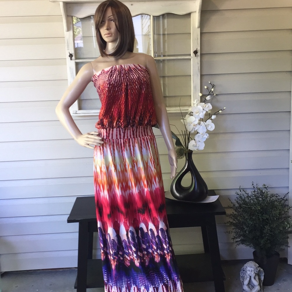 Arden B Summer Strapless Dress